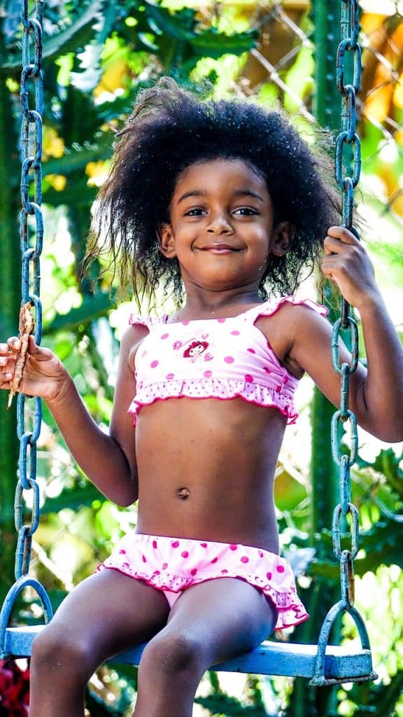 child, swing, playground